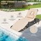 Costway Folding Chaise Lounge Chair Adjustable Outdoor Patio Beach Camping Recliner Beige\Turquoise